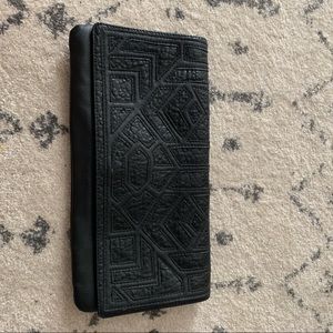 Topshop black geometric clutch